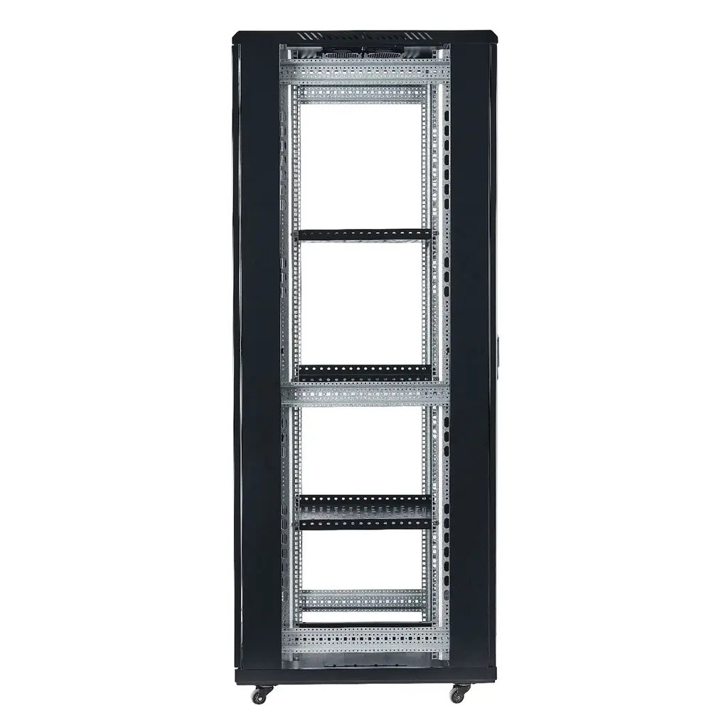 [FS6842-VDM-600x800] Onlink - Rack de Piso Cerrado 42U 600x800x2054mm con Puerta Frontal de Vidrio y Doble Puerta Trasera de Malla (2).webp