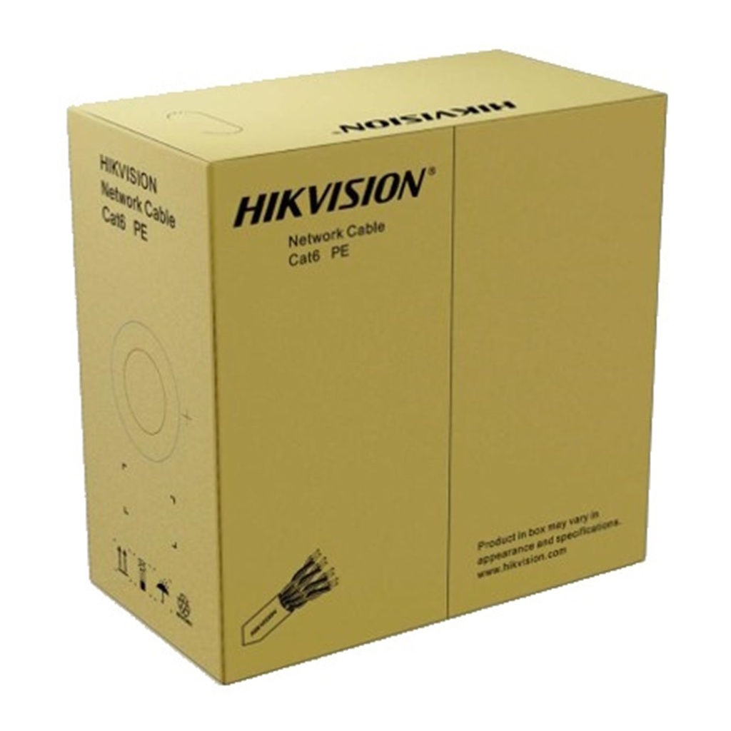 Cable de Red de Exteriores Negro 305 Metros CAT6 100% Cobre HIKVISION X 1M