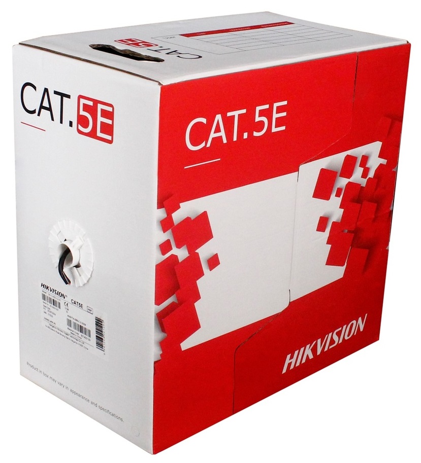 Bobina de Cable de RED de 305m UTP CAT 5E 100% Cobre Outdoor HIKVISION