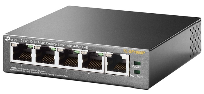 Switch 5 puertos PoE SF1005P tp-link