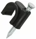 Grapas para Cable Round Cable Clip x 100 x 8mm Negro COVO