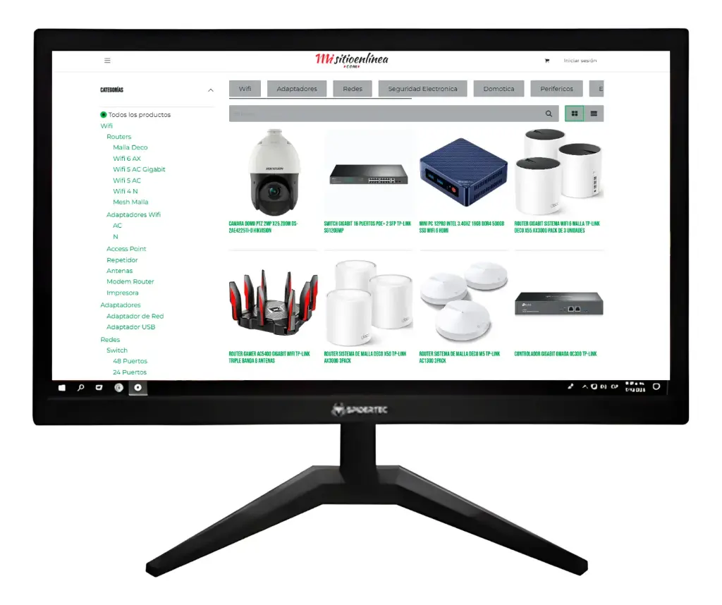 Monitor Led Spidertec 1366x768 HDMI 19.5"