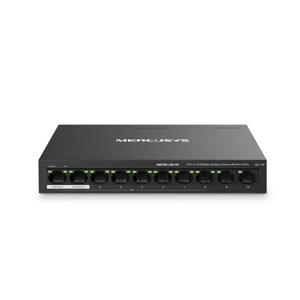Switch de Escritorio Mercusys MS110P 10Puertos+POE