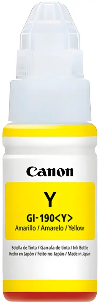 Tinta Original Canon GI-190 Yellow Amarillo 70ml Serie G